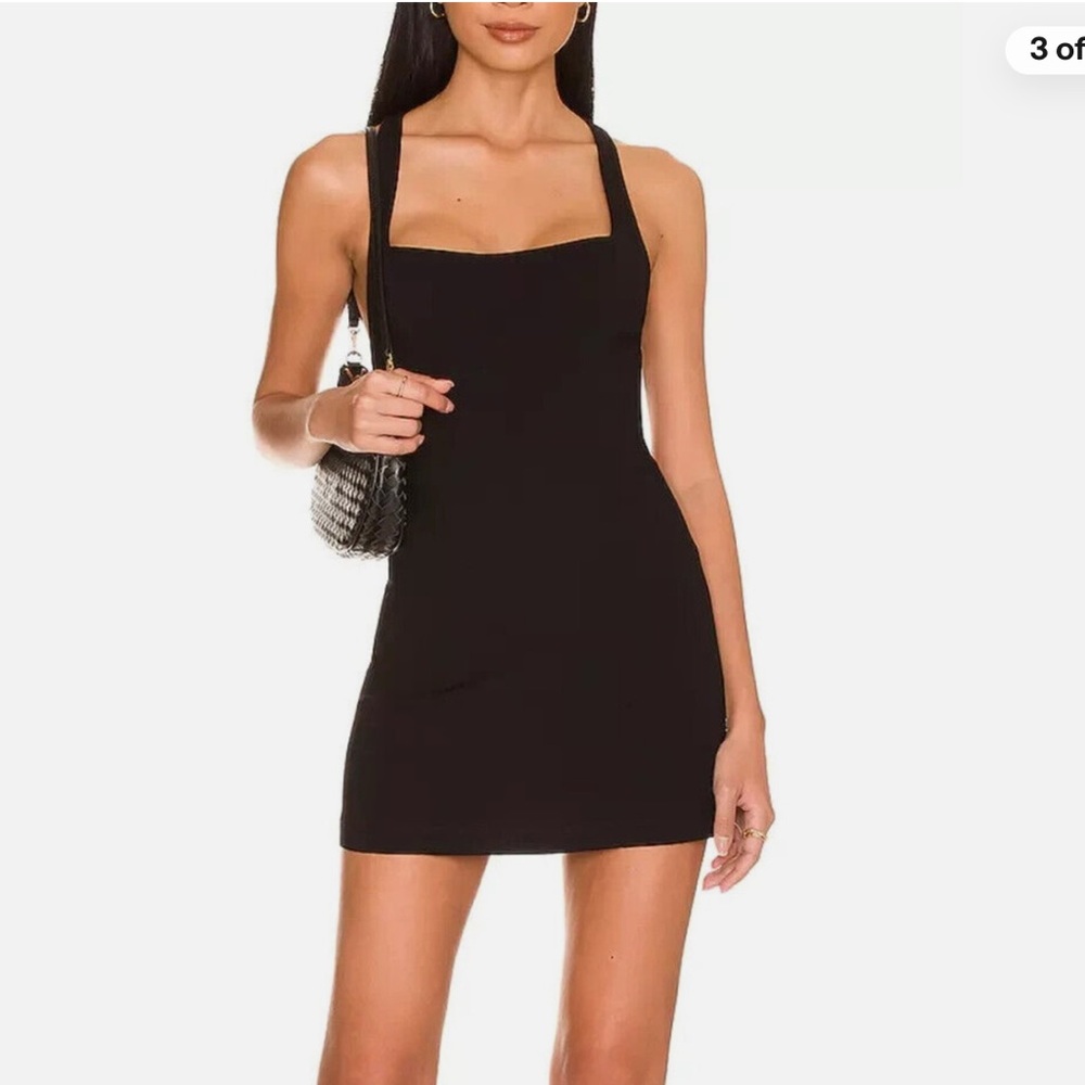 Free People Just Peachy Black Dress
